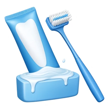 toothpaste and toothbrush sticker