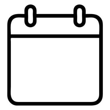 minimalist calendar icon without date, black line art only sticker