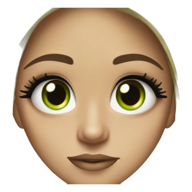 Brunette pretty girl with green eyes & a septum piecing & big eyelashes  sticker
