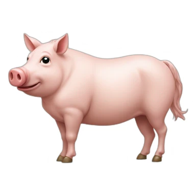 cheval sous un cochon sticker