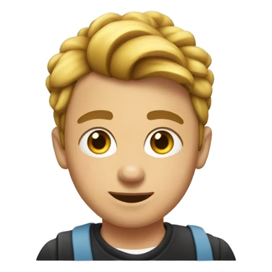 Un garçon avec chignon et une cigarette sticker