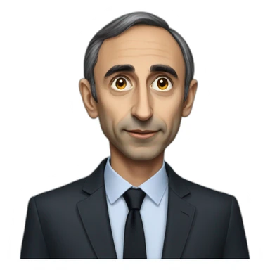 Éric zemmour avec une personne noire sticker