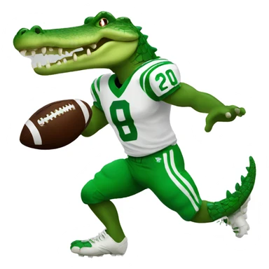 Crocodile play football sticker