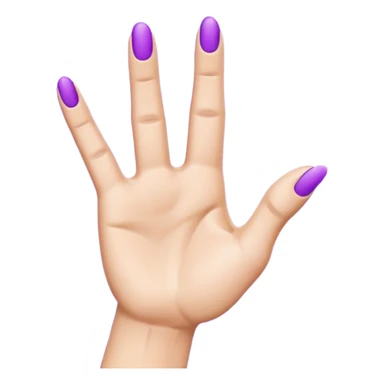 A single human hand in 3D emoji style, colored entirely in vibrant purple. The hand makes the ‘index finger pointing upward’ gesture: only the index finger is raised, all other fingers are folded. Smooth glossy texture, simple shading, no background. sticker