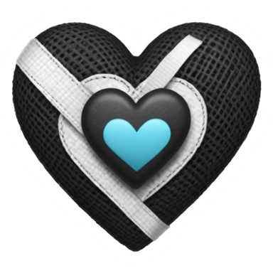 Black heart bandage sticker