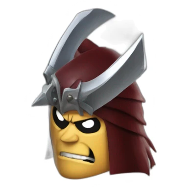 angry berserk guts carrying a huge sword on his shoulder framed on his bust sticker