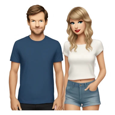 Taylor Swift with Louis Tomlinson sticker