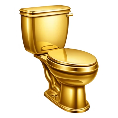 golden toliet sticker