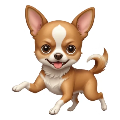 very angry chihuahua running sticker