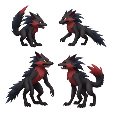 Nargacuga-Litten-Zoroark-Quiana full body sticker