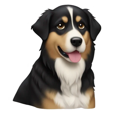 Black Golden retriever Siberian husky mix sticker