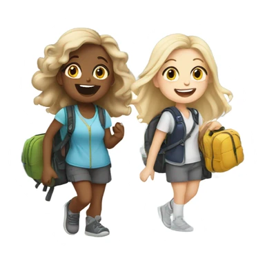 Three white girls at the airport  sticker