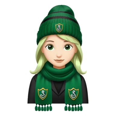 Slytherin schal und mütze sticker