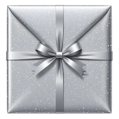 Silver glittering luxurious wrapping paper with sparkles sticker