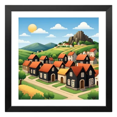 pequeño pueblo sticker