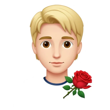 Hart with a rose sticker