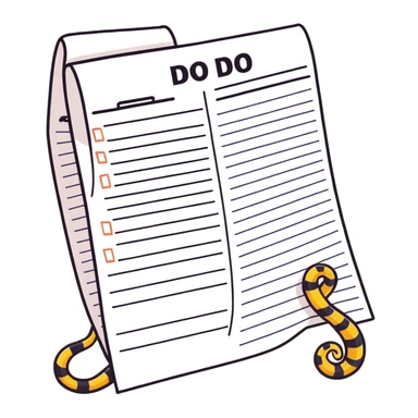 a to-do list paper that is extremely long, curling up and down like a snake, filled with many tiny checkboxes, fading into the distance to look never-ending sticker