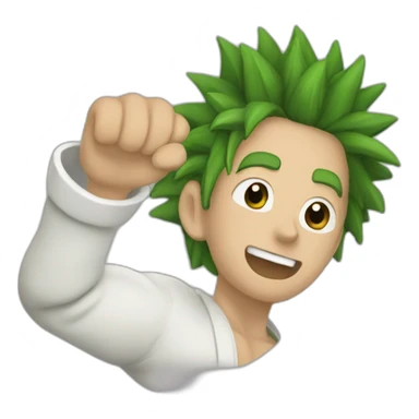 Senku con un tubo de ensayo en la mano sticker