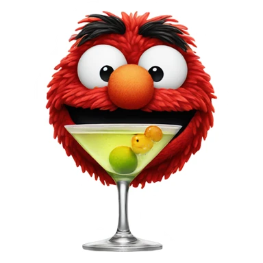 Elmo with a martini sticker