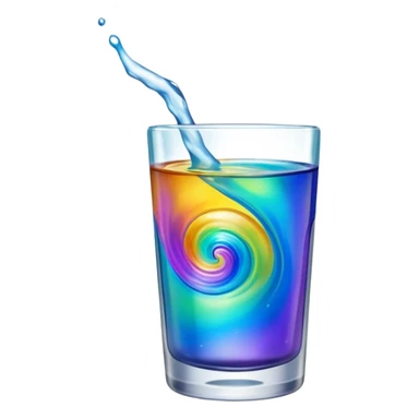 Oil on Water in  a glass  sticker