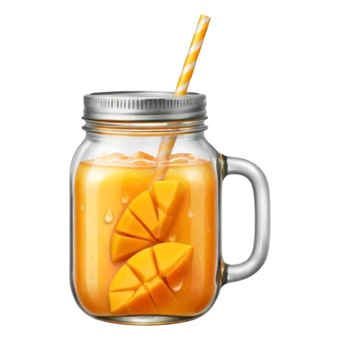 Mango mason jar drink sticker