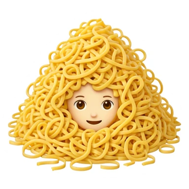 shredded cheese, small pile or scatter, thin irregular shreds, pale yellow to golden, curly soft texture, fresh, not dry or clumped, no packaging, bowl, dish, or faces, clean 3D, soft shadows, transparent background, emoji scale sticker