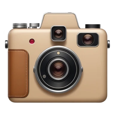 Appareil photo beige  moderne  sticker