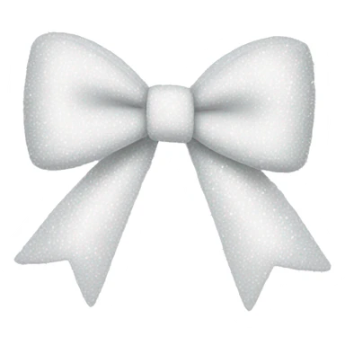 White sparkly bow sticker
