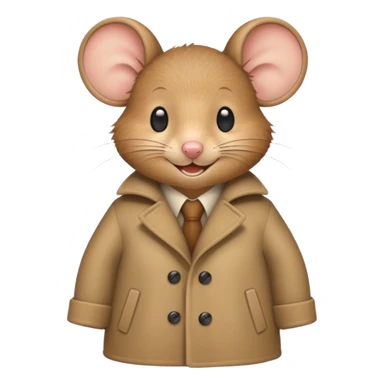 mouse wearing coat sticker