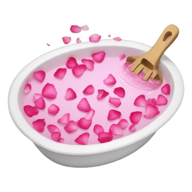 tub with rose petals and pink water  sticker