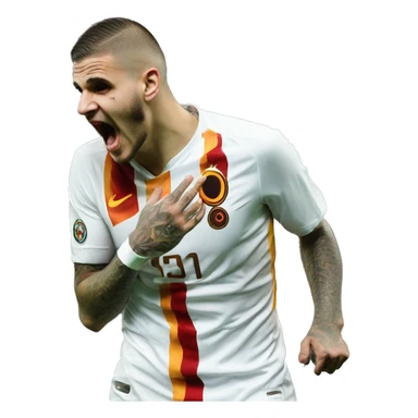 Mauro Icardi Galatasaray ear celebration sticker