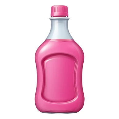 Pink syrup in squeeze bottle sticker