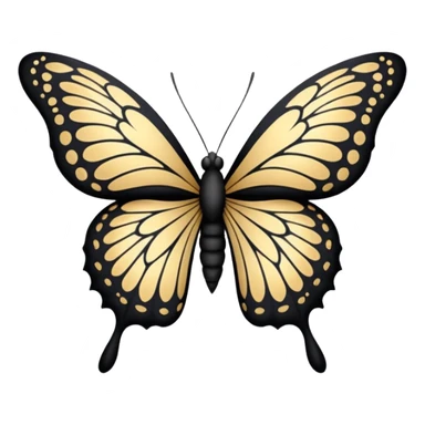Mariposa negra  sticker