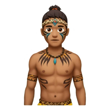 a tribal man with jungle sticker
