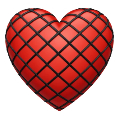 heart with black fishnet overlay sticker
