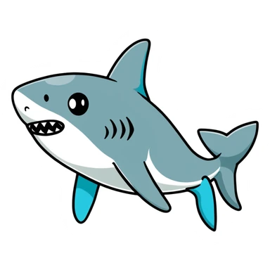 Shark with a top sticker