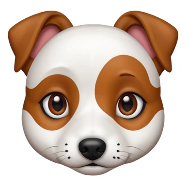 Chien jack Russel blanc avec deux tache marron sur ses yeux et dort ! sticker