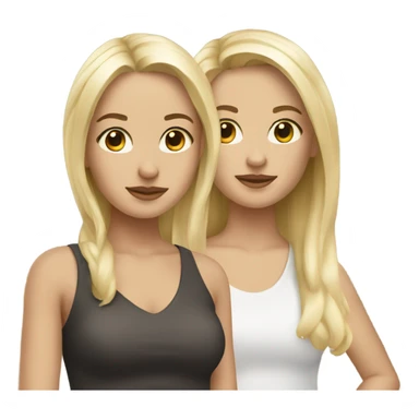 Blonde and brunette duo sticker