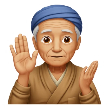 Old man namaste emoji sticker