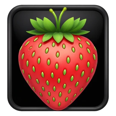 Black Jewelry strawberry sticker