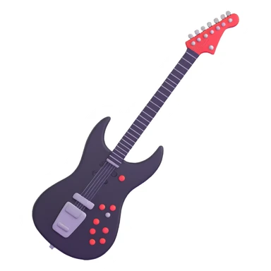 futuristic synthesizer guitar sticker