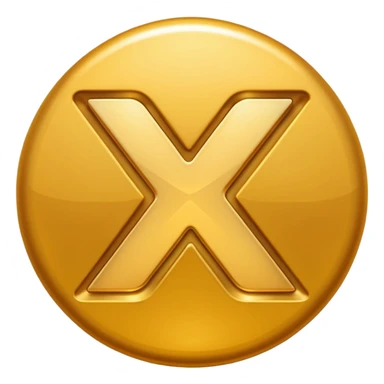 emoji-style glossy icon with two characters: X and S placed side by side forming “XS”, bold rounded font, golden 3D shine, smooth gradients, soft highlights, transparent background

 sticker