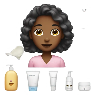 A girl doing skincare  sticker