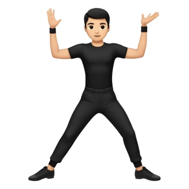 male dance choreographer with pants and shirt black hair  sticker