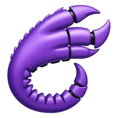 Purple claw clip sticker