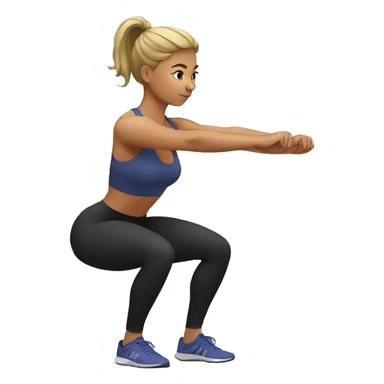  woman doing squats  sticker