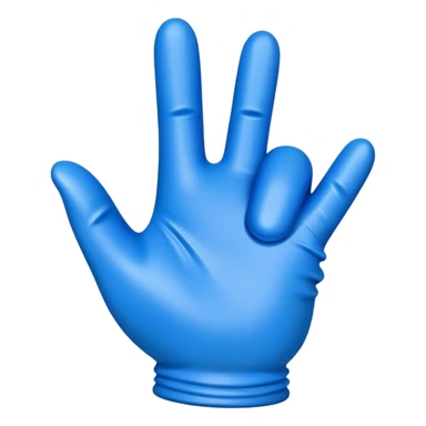 Inflate glove pointing sticker