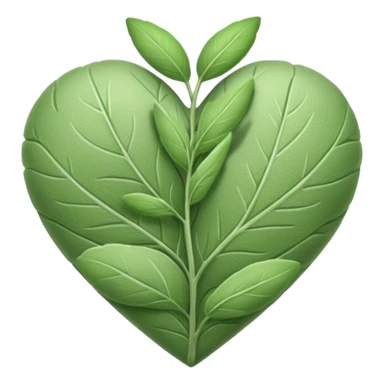 green sage heart sticker