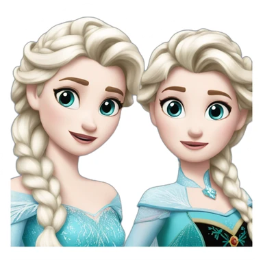elsa and anna sticker