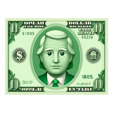 dollar bill sticker